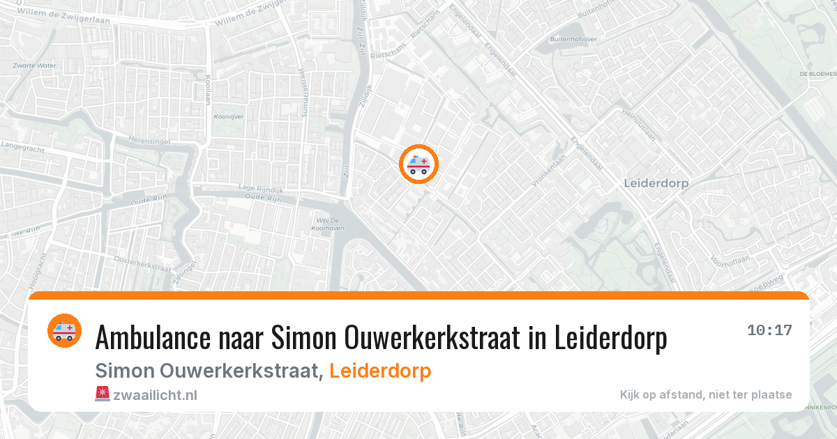 Ambulance naar Simon Ouwerkerkstraat in Leiderdorp — 19 jul 2026