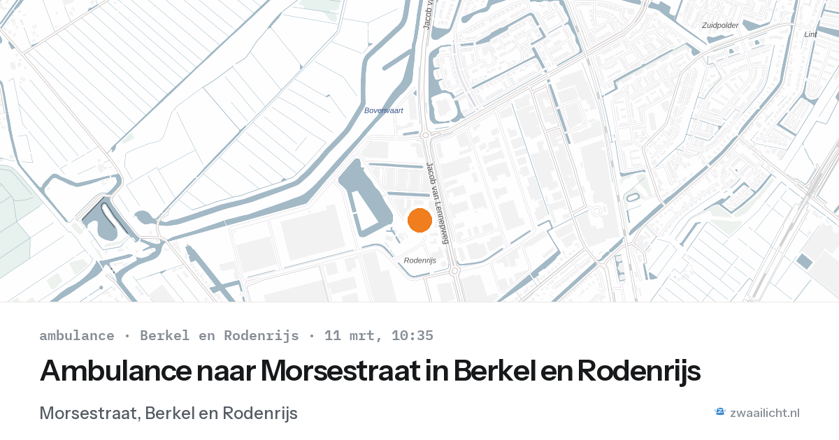 Ambulance naar Morsestraat in Berkel en Rodenrijs — 11 mrt 2026