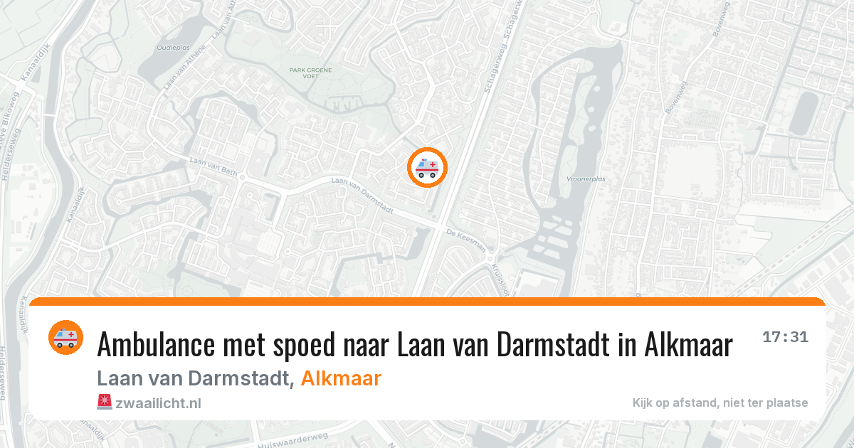 Ambulance met spoed naar Laan van Darmstadt in Alkmaar — 6 jul 2026