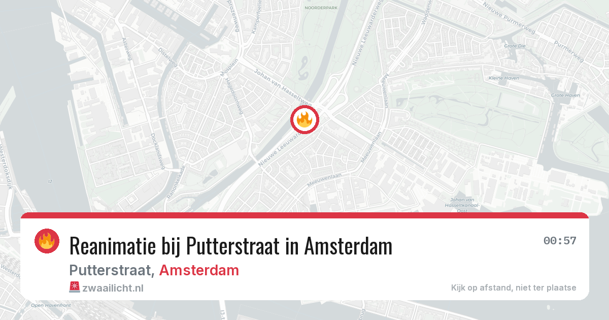 Reanimatie bij Putterstraat in Amsterdam — 29 apr 2026