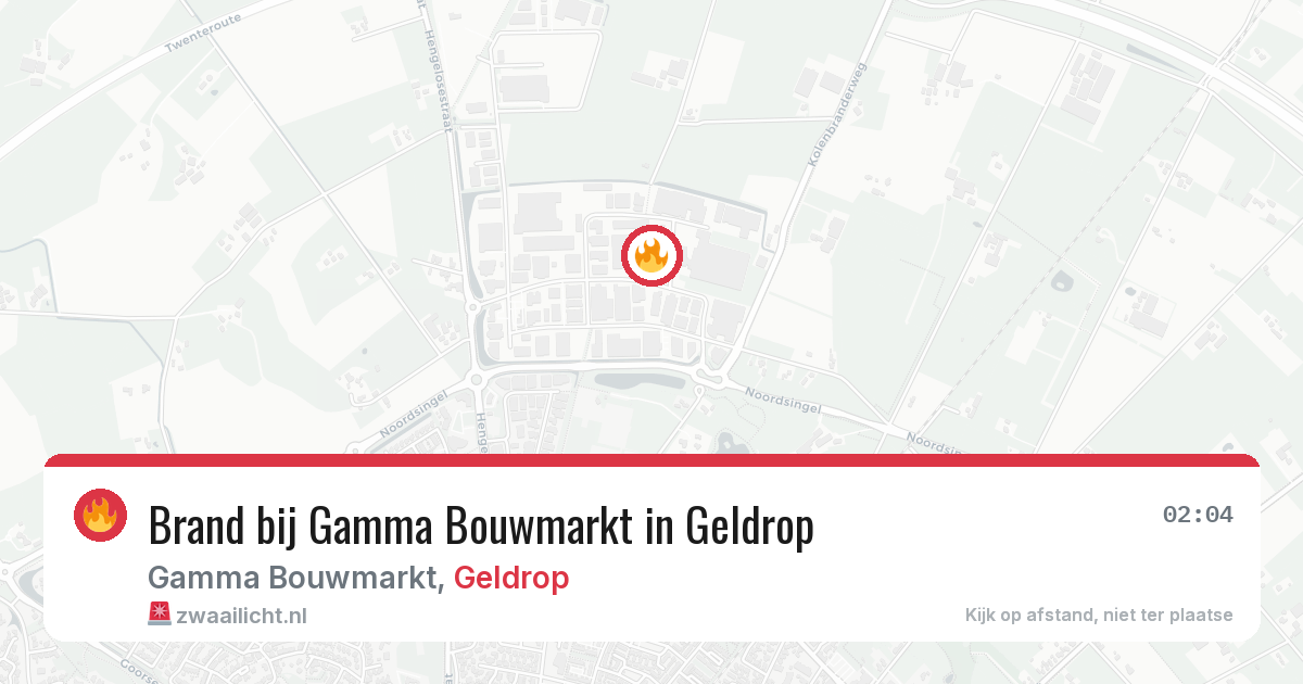 Brand bij Gamma Bouwmarkt in Geldrop — 11 feb 2026