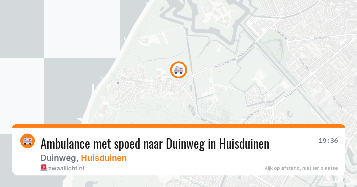 Ambulance met spoed naar Duinweg in Huisduinen — 14 jul 2026