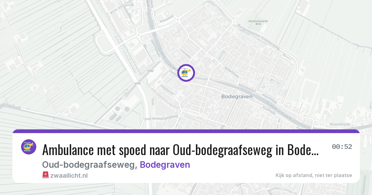 Ambulance met spoed naar Oud-bodegraafseweg in Bodegraven — 8 aug 2026