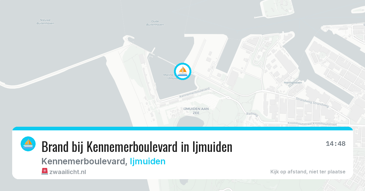 Brand bij Kennemerboulevard in Ijmuiden — 13 aug 2026
