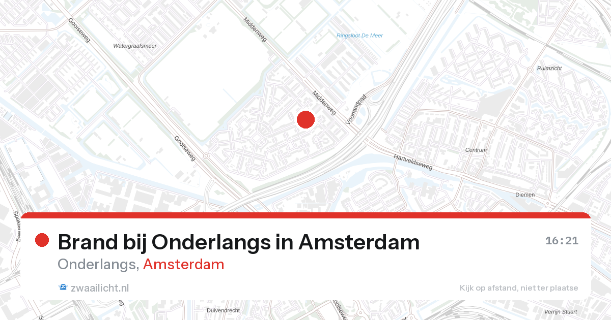 Brand bij Onderlangs in Amsterdam — 25 jun 2026