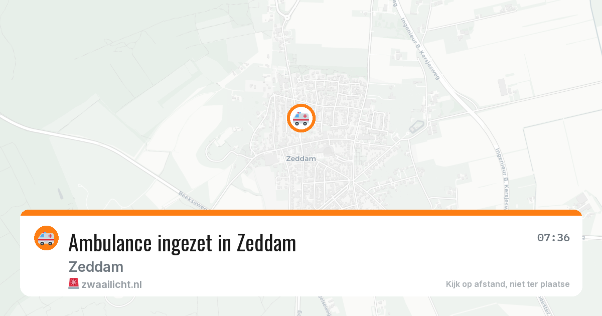 Ambulance ingezet in Zeddam — 1 aug 2026