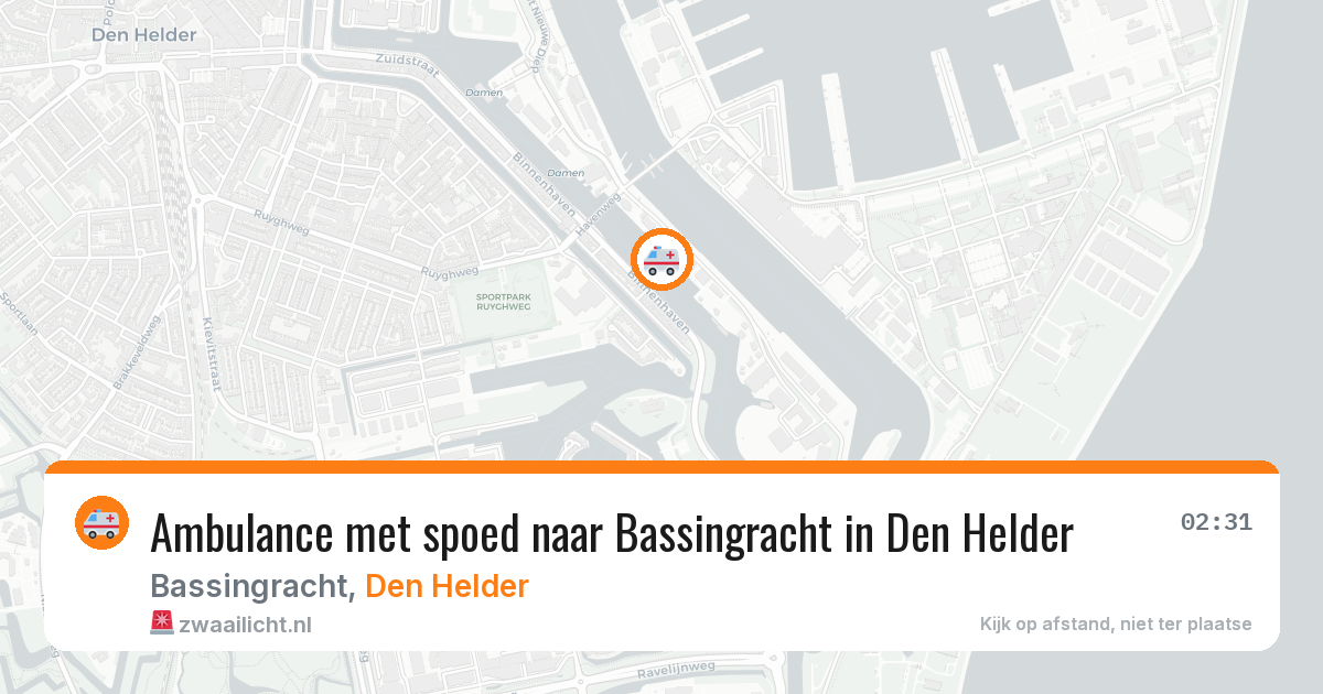 Ambulance met spoed naar Bassingracht in Den Helder — 5 jun 2026