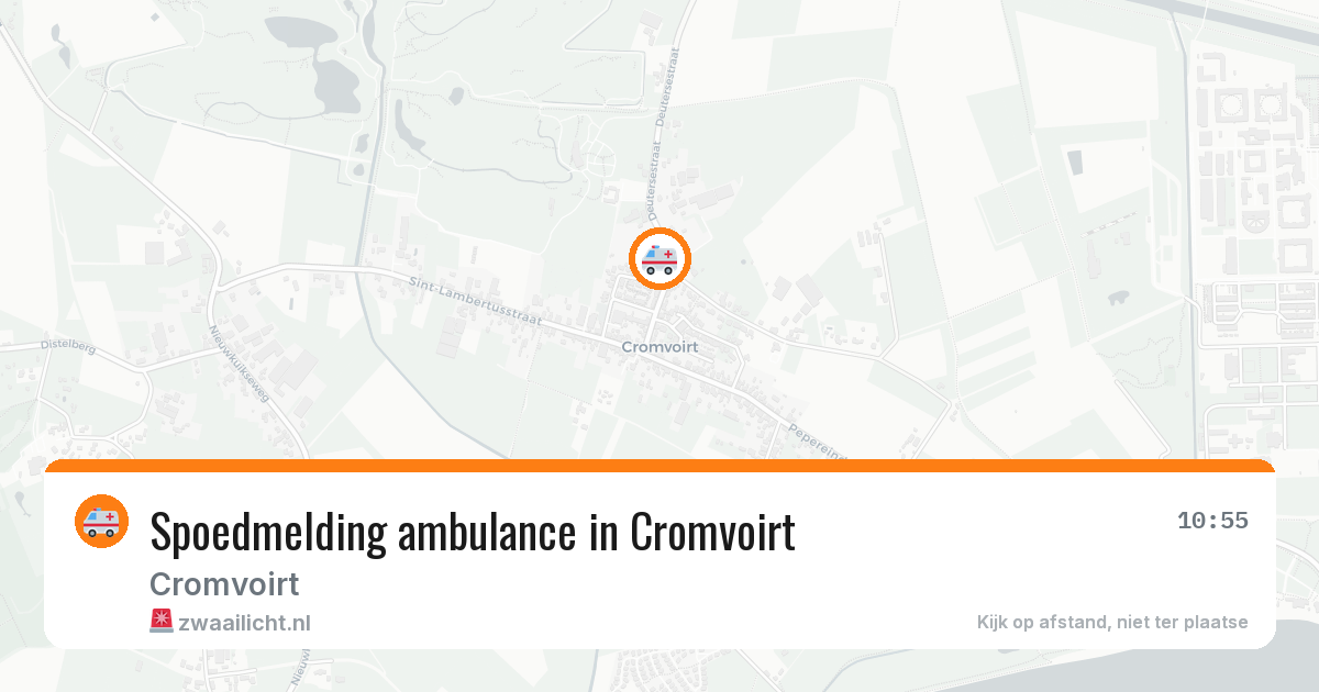 Spoedmelding ambulance in Cromvoirt — 2 aug 2026