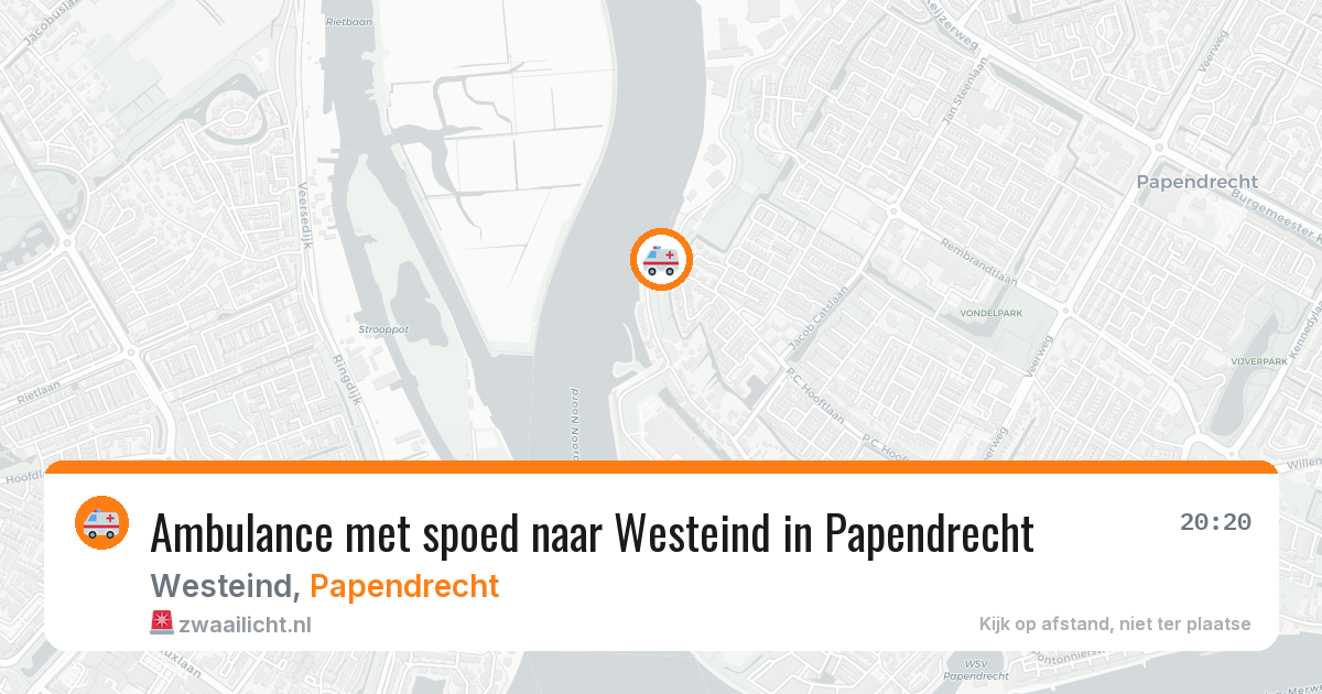 Ambulance met spoed naar Westeind in Papendrecht — 28 mrt 2026