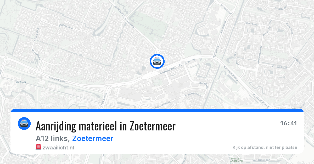 Aanrijding materieel in Zoetermeer — 8 jul 2026