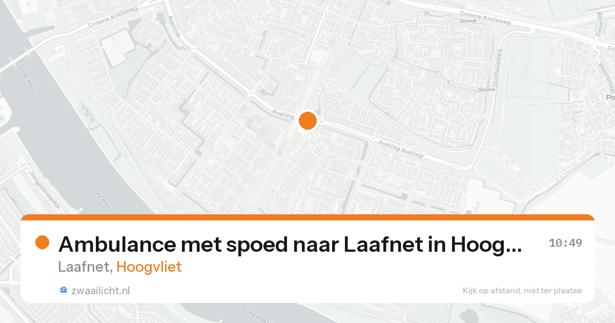 Ambulance met spoed naar Laafnet in Hoogvliet — 22 aug 2026