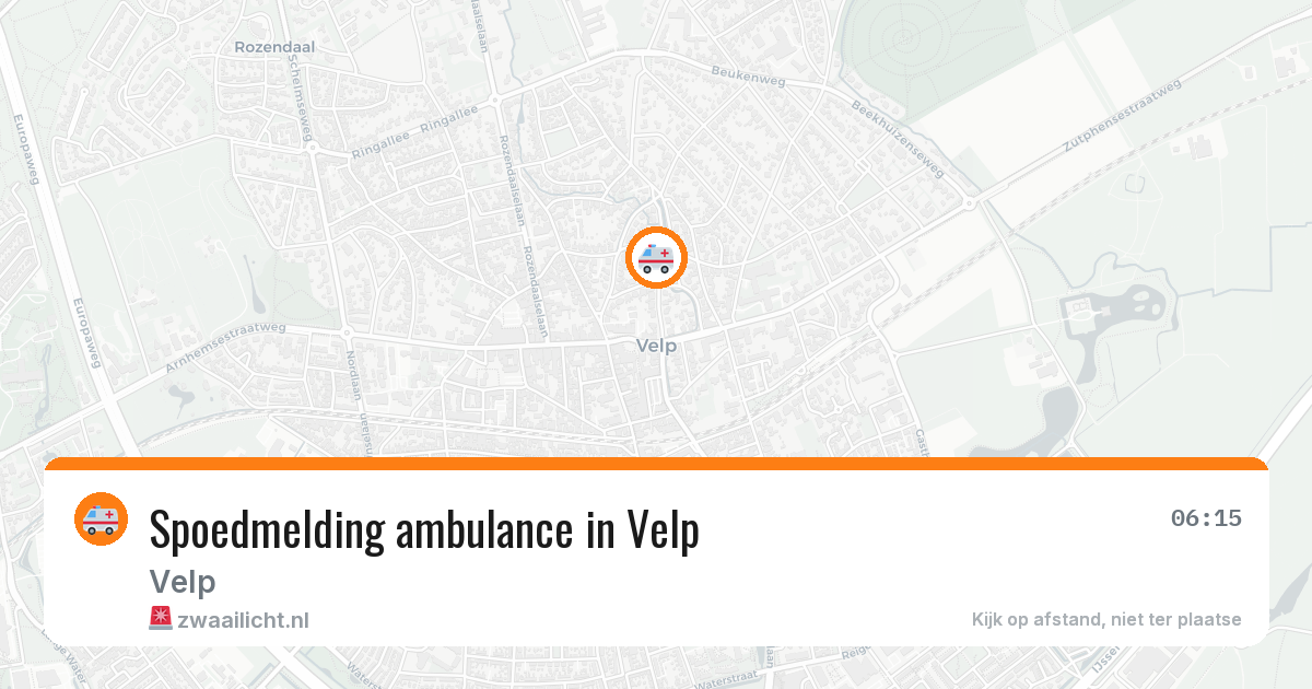 Spoedmelding ambulance in Velp — 2 jul 2026