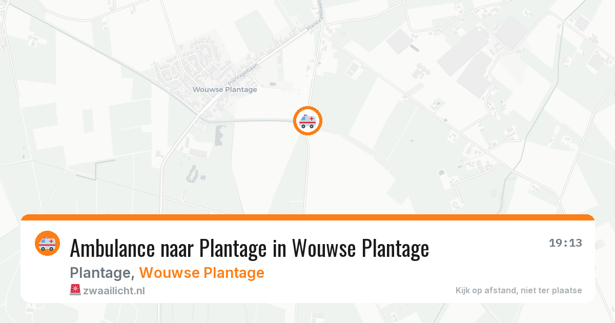 Ambulance naar Plantage in Wouwse Plantage — 12 aug 2026