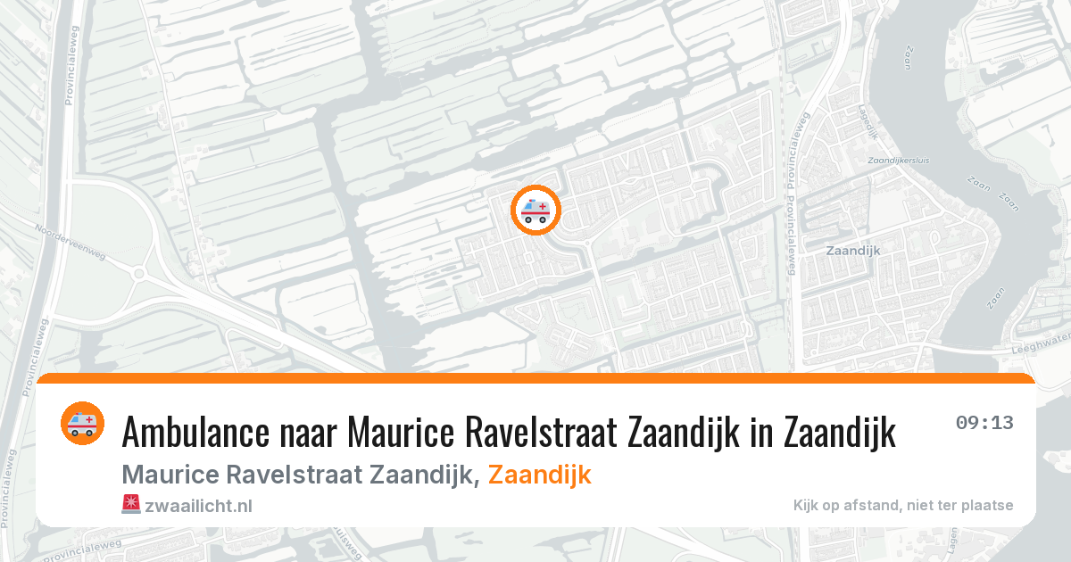 Ambulance naar Maurice Ravelstraat Zaandijk in Zaandijk — 1 jul 2026