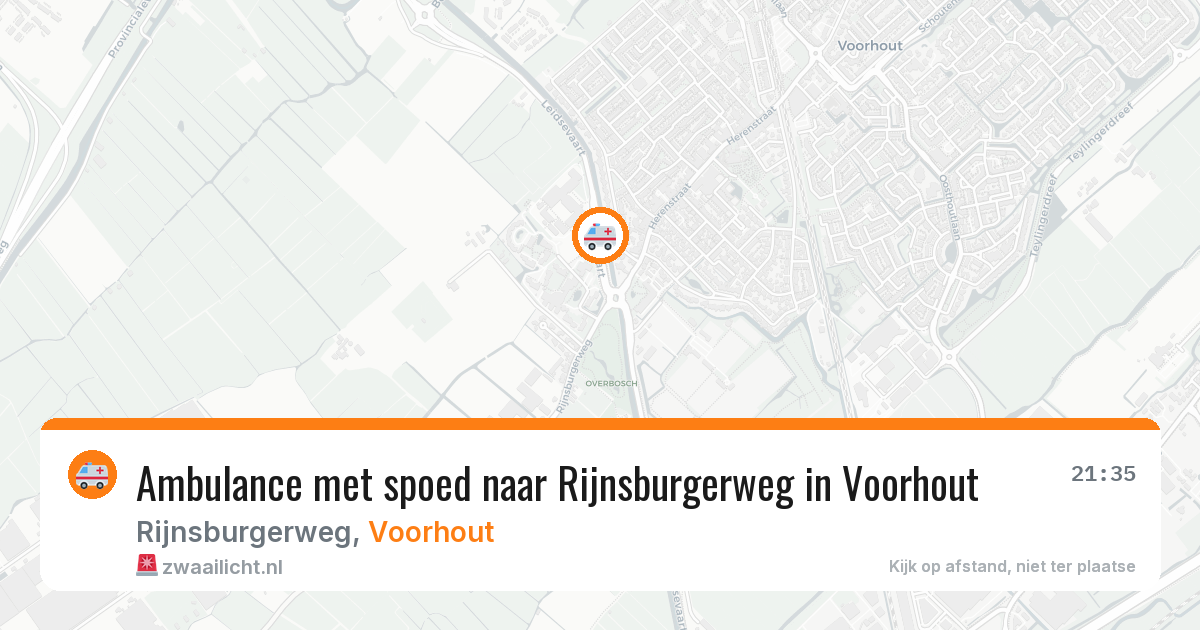 Ambulance met spoed naar Rijnsburgerweg in Voorhout — 7 aug 2026
