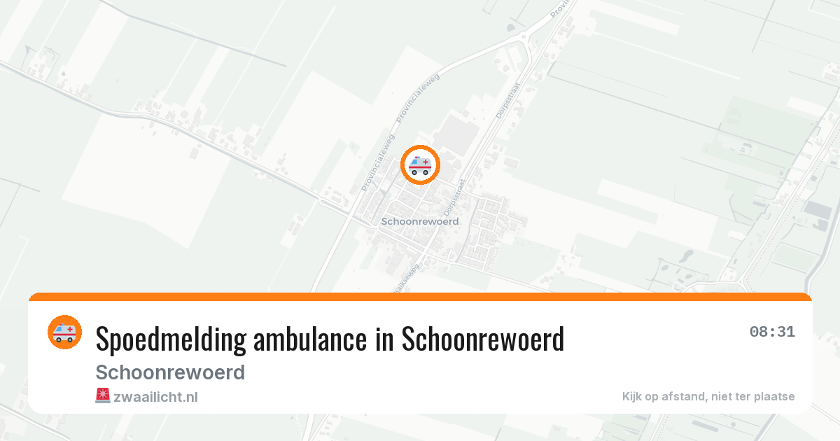 Spoedmelding ambulance in Schoonrewoerd — 2 mei 2026