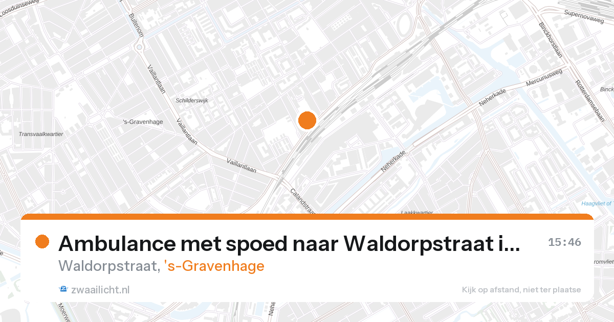 Ambulance met spoed naar Waldorpstraat in 's-Gravenhage — 28 aug 2026