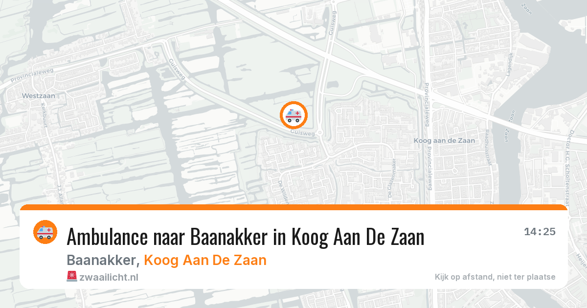 Ambulance naar Baanakker in Koog Aan De Zaan — 1 aug 2026