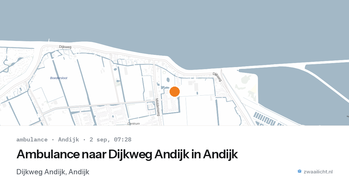 Ambulance naar Dijkweg Andijk in Andijk — 2 sep 2026