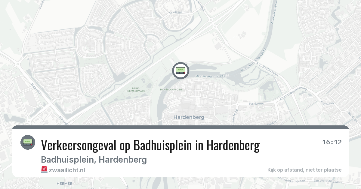 Verkeersongeval op Badhuisplein in Hardenberg — 15 jun 2026