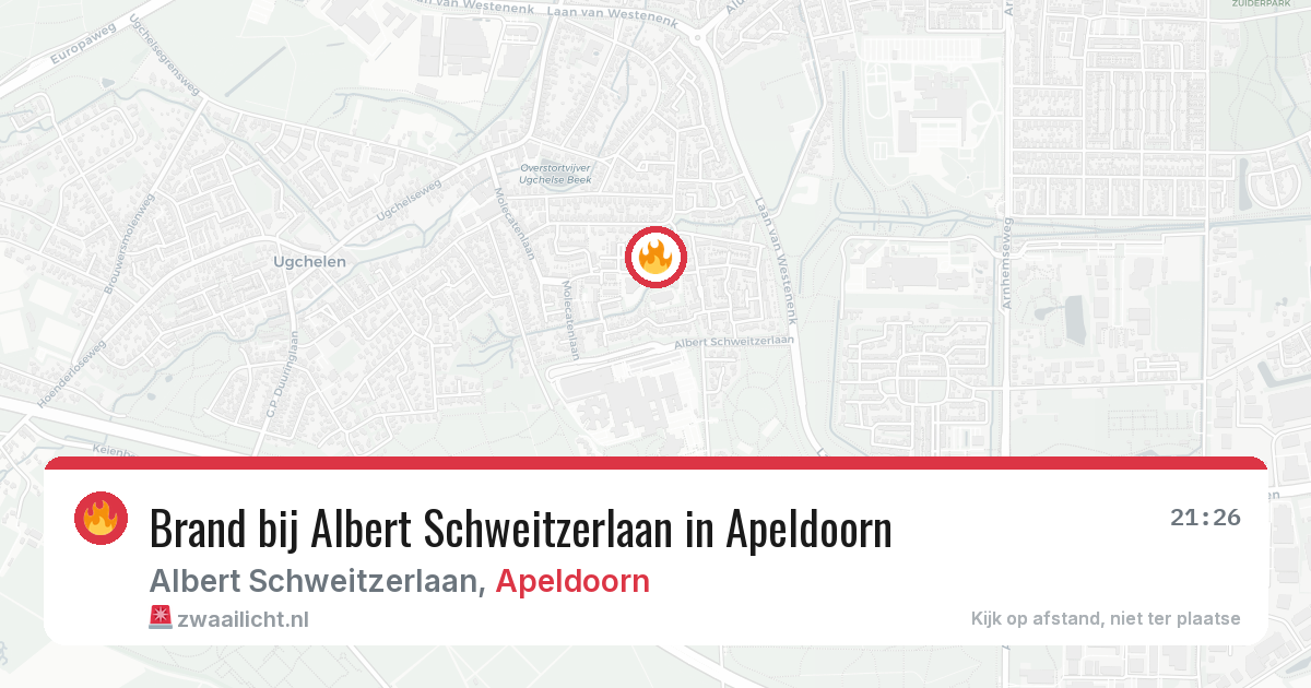 Brand bij Albert Schweitzerlaan in Apeldoorn — 6 mei 2026