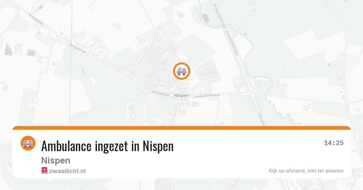 Ambulance ingezet in Nispen — 15 jun 2026