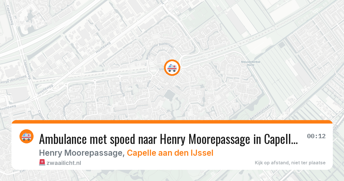 Ambulance met spoed naar Henry Moorepassage in Capelle aan den IJssel — 13 aug 2026