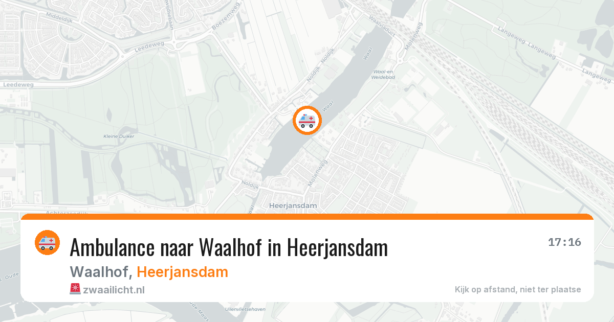 Ambulance naar Waalhof in Heerjansdam — 7 jun 2026
