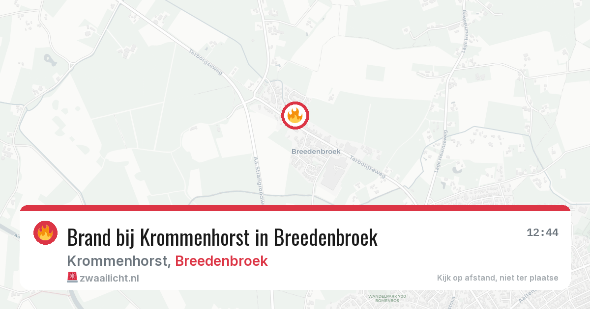 Brand bij Krommenhorst in Breedenbroek — 22 apr 2026