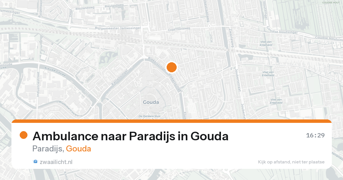 Ambulance naar Paradijs in Gouda — 17 aug 2026