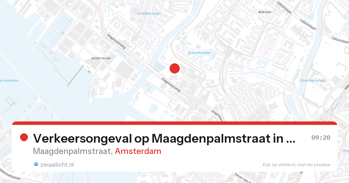 Verkeersongeval op Maagdenpalmstraat in Amsterdam — 27 aug 2026