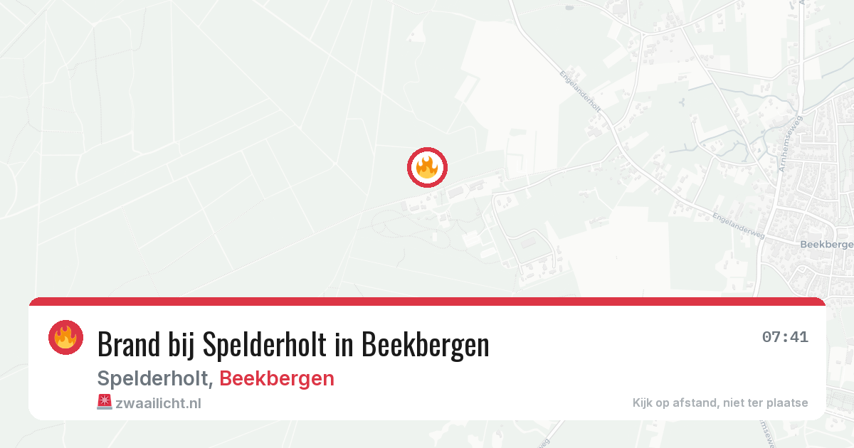 Brand bij Spelderholt in Beekbergen — 28 jun 2026