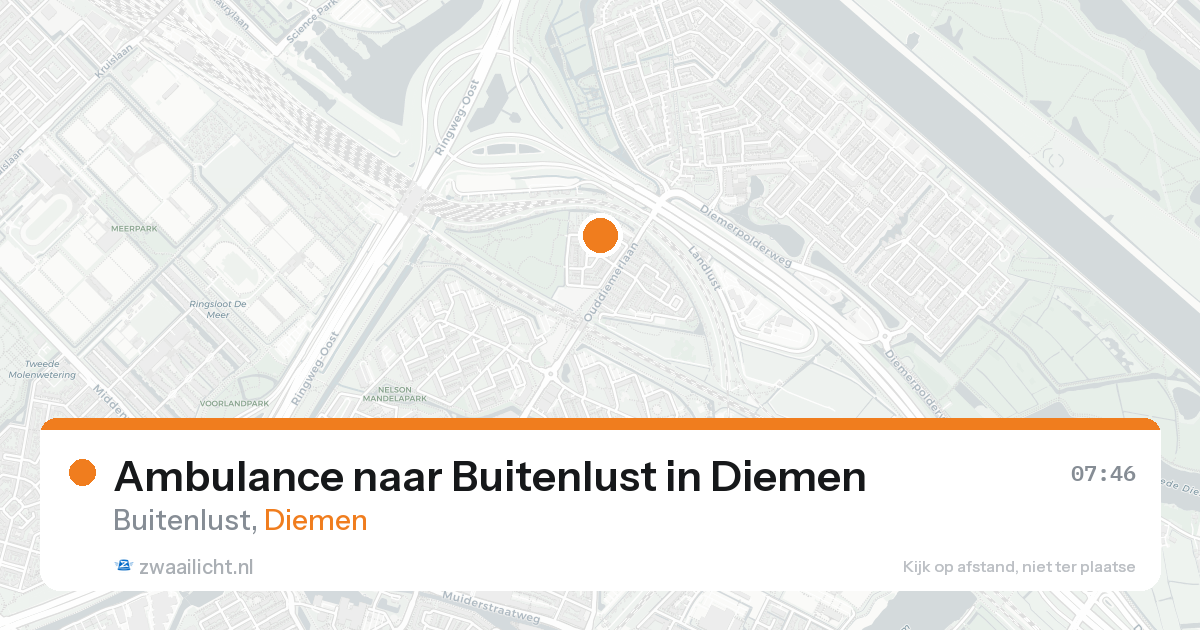 Ambulance naar Buitenlust in Diemen — 25 mei 2026