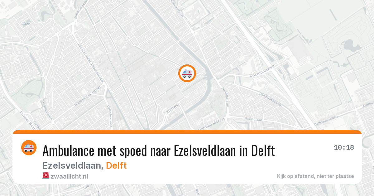 Ambulance met spoed naar Ezelsveldlaan in Delft — 27 jan 2026