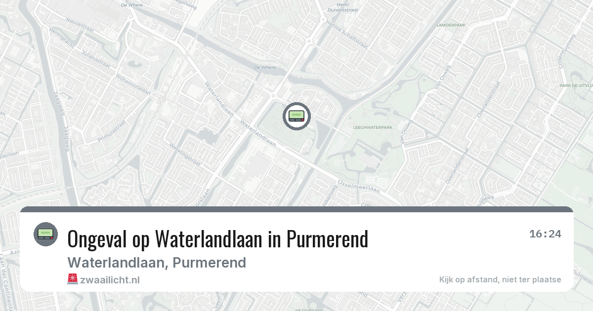 Ongeval op Waterlandlaan in Purmerend — 29 jan 2026