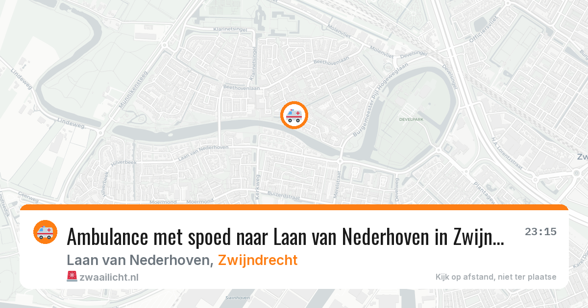 Ambulance met spoed naar Laan van Nederhoven in Zwijndrecht — 31 jul 2026