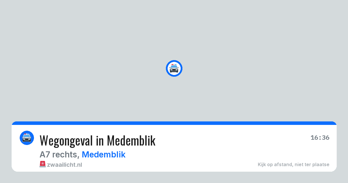 Wegongeval in Medemblik — 29 jun 2026