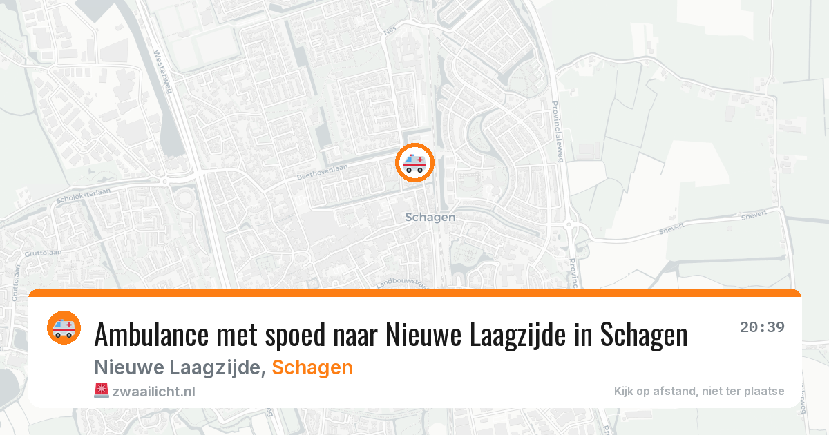 Ambulance met spoed naar Nieuwe Laagzijde in Schagen — 3 apr 2026