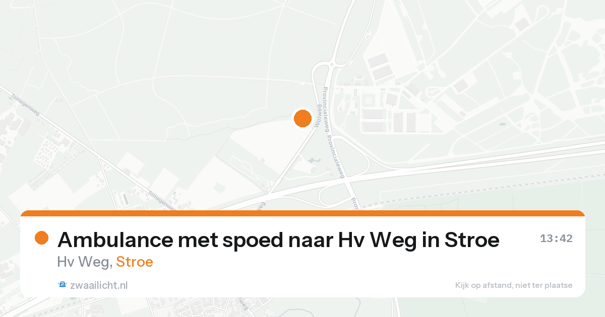 Ambulance met spoed naar Hv Weg in Stroe — 25 aug 2026