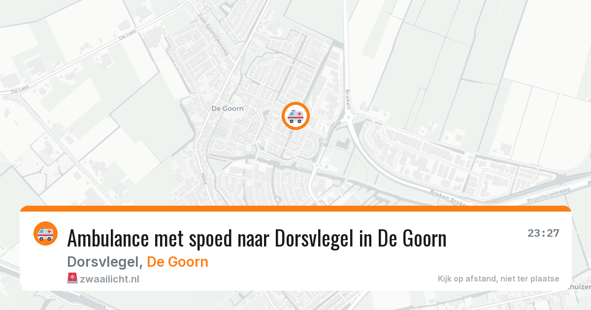 Ambulance met spoed naar Dorsvlegel in De Goorn — 9 feb 2026