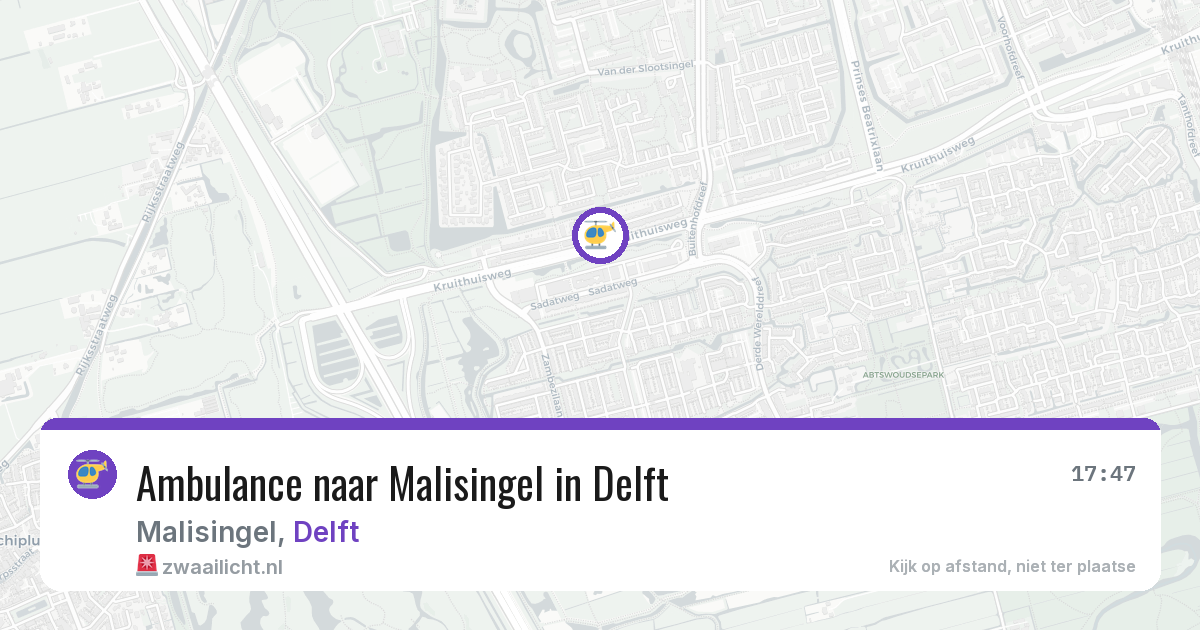 Ambulance naar Malisingel in Delft — 26 feb 2026