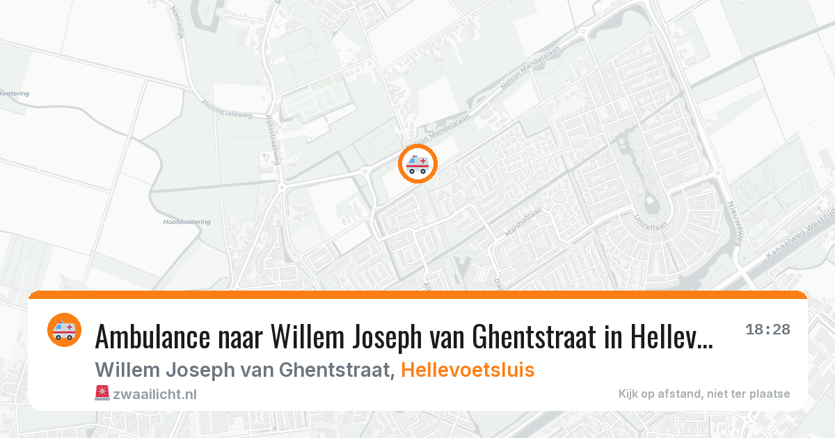 Ambulance naar Willem Joseph van Ghentstraat in Hellevoetsluis — 4 jul 2026