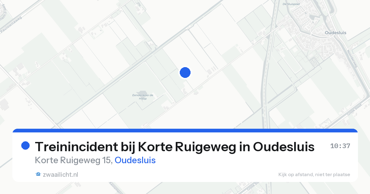 Treinincident bij Korte Ruigeweg in Oudesluis — 7 aug 2026