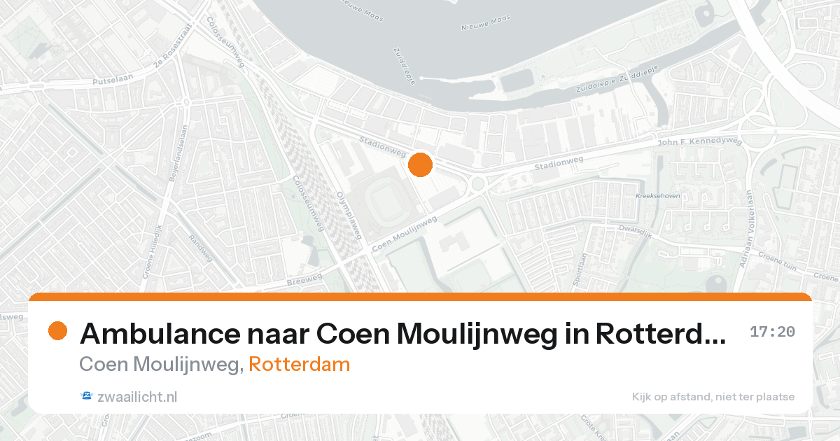 Ambulance naar Coen Moulijnweg in Rotterdam — 16 aug 2026