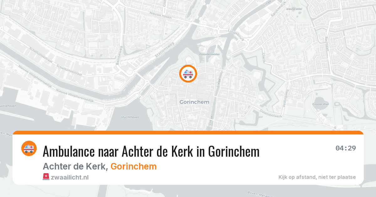 Ambulance naar Achter de Kerk in Gorinchem — 26 apr 2026