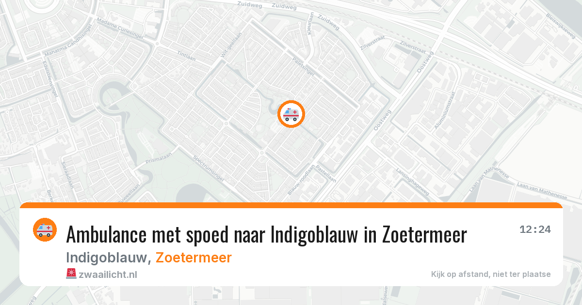 Ambulance met spoed naar Indigoblauw in Zoetermeer — 20 mrt 2026