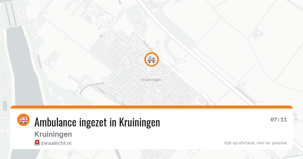 Ambulance ingezet in Kruiningen — 6 aug 2026