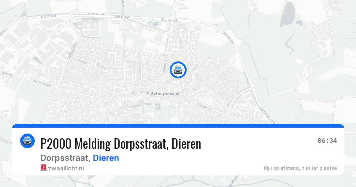 P2000 Melding Dorpsstraat, Dieren — 15 apr 2026