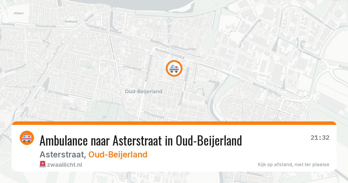 Ambulance naar Asterstraat in Oud-Beijerland — 5 apr 2026