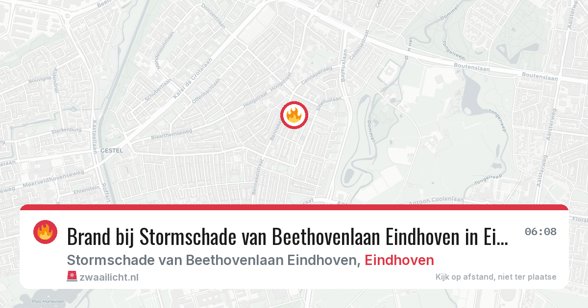 Brand bij Stormschade van Beethovenlaan Eindhoven in Eindhoven — 28 jun 2026